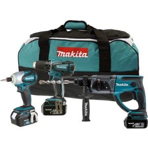 Įrankių rinkinys Makita DK1883 (BDF456RFE+BHR202RFE+BTD140); 18 V; 3x3,0 Ah akum.