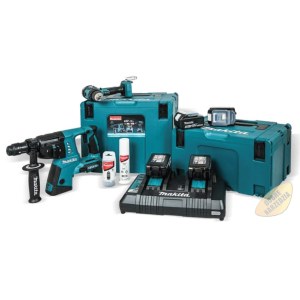 Įrankių rinkinys Makita DLX2100PMJ (DHR264 + DDF459); 18 V; 4x4,0 Ah akum.