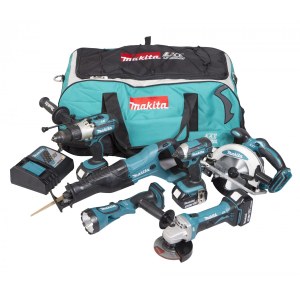 Įrankių rinkinys Makita DLX6043T (DTD152 + DHP451 + DSS610 + DGA452 + DJR186 + DML185); 18 V; 3x5,0 Ah akum.