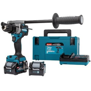 Smūginis gręžtuvas Makita HP001GD201; 40 V; 2x2,5 Ah akum.