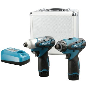 Įrankių komplektas Makita LCT203 (TD090+DF030DWE); 10,8 V; 2x1,3 Ah akum.