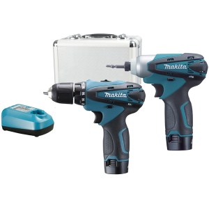Įrankių komplektas Makita LCT204 (DF330+TD090); 10,8 V; 2x1,3 Ah akum.