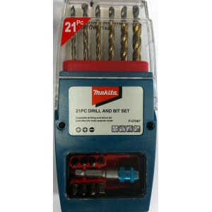 Grąžtų ir sukimo antgalių rinkinys Makita P-57087 21 dalies