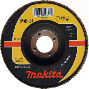 Vėduoklinis šlifavimo diskas Makita P-65517; 125x22,5 mm; K80 