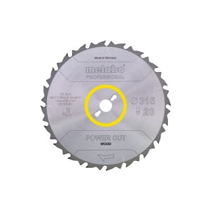 Pjovimo diskas medienai Metabo Power cut; 254x2,4x30,0 mm; Z24; -5°  