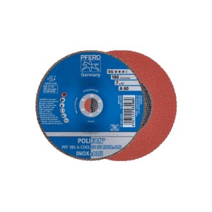 Vėduoklinis šlifavimo diskas Pferd A-Cool SG Inox+Alu; 180 mm; A60 