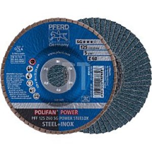 Vėduoklinis šlifavimo diskas Pferd SG Power Steelox; 125 mm; Z60 