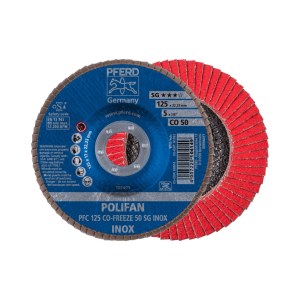 Vėduoklinis šlifavimo diskas Pferd CO-Freeze SG Inox; 125 mm; P50 
