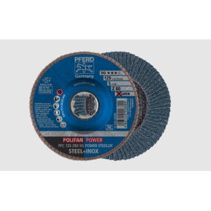 Vėduoklinis šlifavimo diskas Pferd SG POWER STEELOX PFC; 125 mm; Z80  