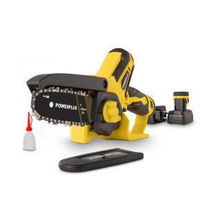 Šakų genėjimo grandininis pjūklas Powerplus POWXG1045; 12 V; 2x2,0 Ah akum.