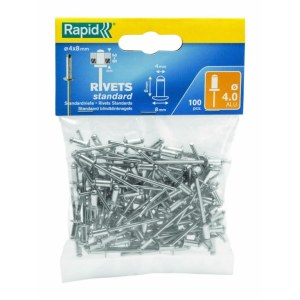 Kniedės Rapid 5000378; 4,0x8 mm; 100 vnt.
