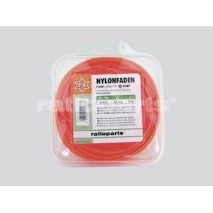 Pjovimo gija Nylon line (2,4 mm/15 m) raudona, 6-briaunė