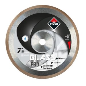 Deimantinis pjovimo diskas šlapiam pjovimui Rubi Glass Diamond Blade; 180 mm