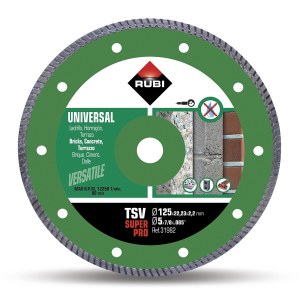 Deimantinis pjovimo diskas Rubi TSV 125 SuperPro; 125 mm 