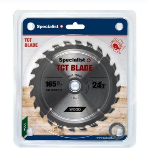 Pjovimo diskas medienai Specialist Wood; 165x1,4x30/20/16 mm; Z24