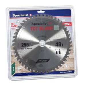 Pjovimo diskas medienai Specialist+ Wood; 255x30/25,4 mm; Z48