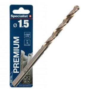 Grąžtas metalui Specialist Premium; 1,5x40 mm; 3 vnt.