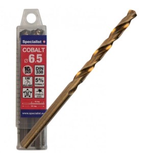 Grąžtas metalui Specialist Cobalt; 6,5x101 mm; 10 vnt.