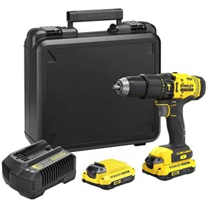 Smūginis suktuvas-gręžtuvas Stanley SFMCD711C2K-QW; 18 V; 2x1,5 Ah akum.