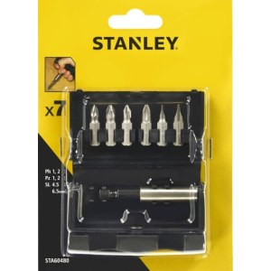 Sukimo antgalių komplektas Stanley STA60480-XJ; 7 vnt.