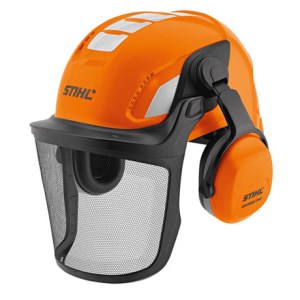 Apsauginis šalmas Stihl Advance Vent su apsauginiu skydeliu ir ausinėmis