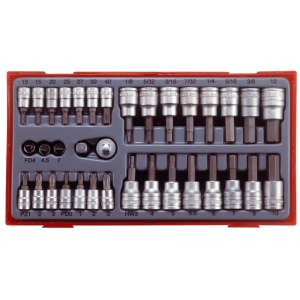 Galvučių su antgaliais rinkinys Teng Tools TTBS35; vnt.