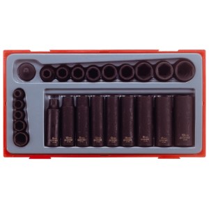 Smūginių sukimo galvučių komplektas Teng Tools TT9024; 24 vnt.