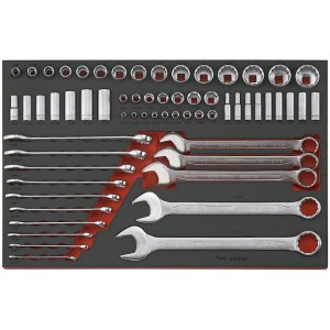 Veržliarakčių komplektas Teng Tools TTEAF62; EVA; + antgalių komplektas