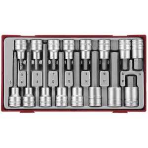 Galvučių su antgaliais rinkinys Teng Tools TTHEX16; vnt.