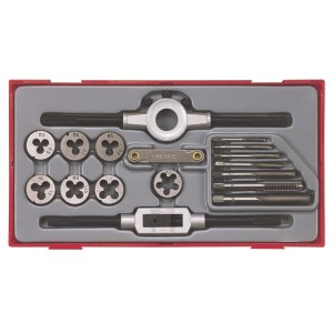 Sriegiklių ir sriegpjovių rinkinys  Teng Tools TTTD17; 17 vnt.