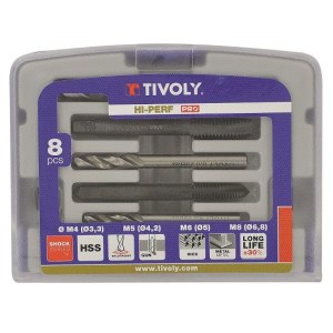 Grąžtų ir sriegiklių rinkinys Tivoly Hi-Perf Pro; 8 vnt.
