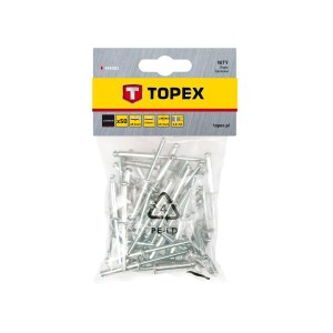 Kniedės Topex 43E402; 4,0x10 mm; 50 vnt.