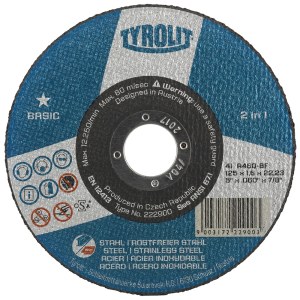 Abrazyvinis pjovimo diskas Tyrolit A 46 BF; 125x1,6 mm; 1 vnt.