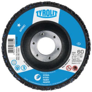 Vėduoklinis šlifavimo diskas Tyrolit Basic Steel; P80; 125 mm