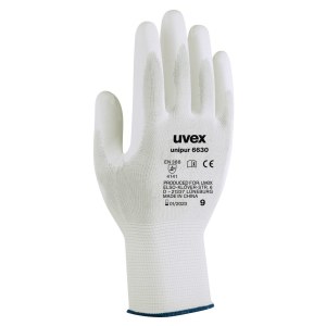 Pirštinės Uvex Unipur 6630; 9 dydis; baltos