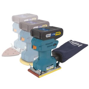 Plokštuminis šlifuoklis Virutex LRB384; 20 V (be akumuliatoriaus ir pakrovėjo) + priedai