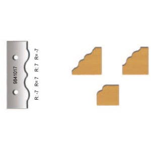 Frezos peilių komplektas Virutex 9841017; R=-7,7,7 y -7; 2 vnt.