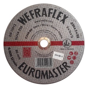 Abrazyvinis pjovimo diskas Wefra; 230x3x22 mm akmeniui