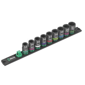Galvučių komplektas Wera Socket Rail C Impaktor 1; 1/2''; 9 vnt.