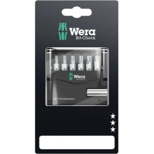 Sukimo antgalių kompl. Wera Bit-Check 7 Standard; T10-T40; 6 vnt.
