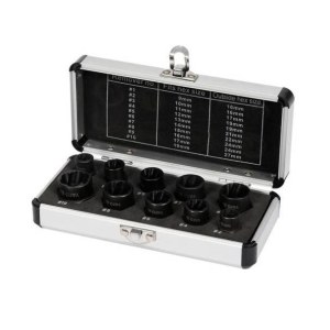 Sukimo galvučių komplektas Yato YT-06031; 9-19 mm; 10 vnt.