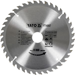 Pjovimo diskas medienai Yato YT-6067; 210x2,2x30 mm; Z40 