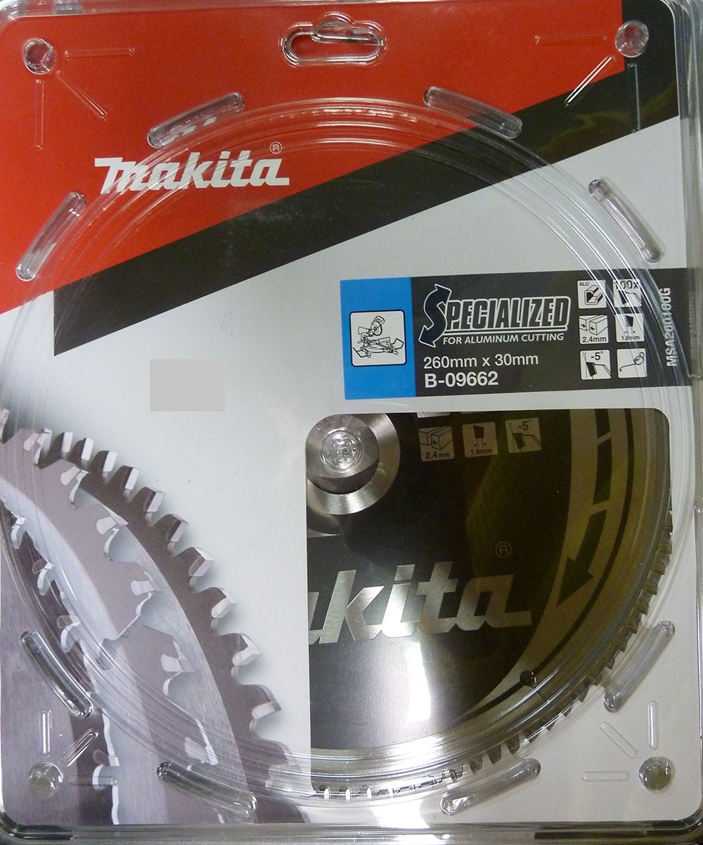 Pjovimo diskas aliuminiui Makita; 260x2,4x30,0 mm; Z100; -5°  