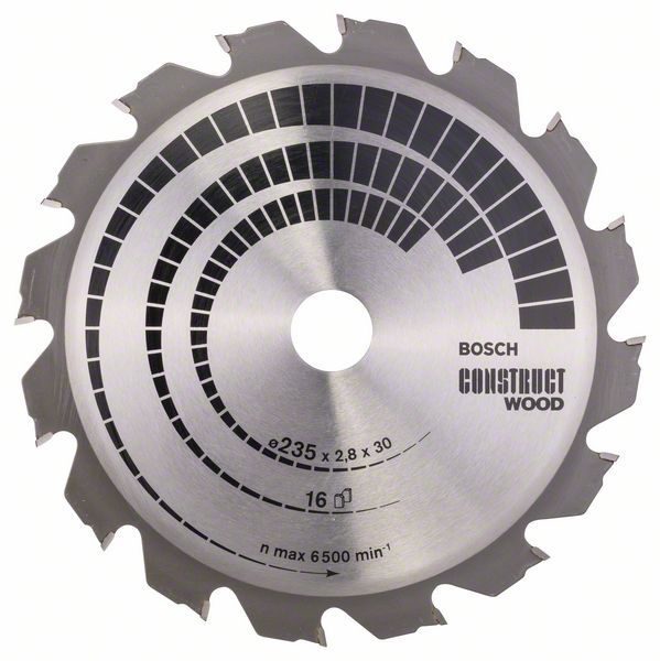 Pjovimo diskas medienai Bosch CONSTRUCT WOOD; 235x2,8x30,0 mm; Z16; 15°  