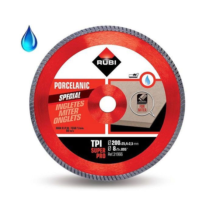 Deimantinis pjovimo diskas šlapiam pjovimui Rubi TPI 200 SUPERPRO; 200 mm
