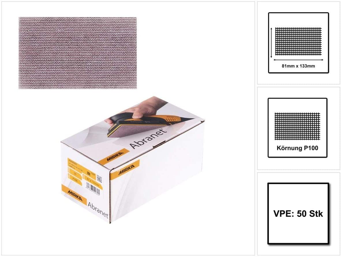 Šlifavimo tinklelis Mirka Abranet 5417805010; 81x133 mm; P100