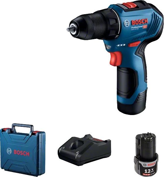 Suktuvas-gręžtuvas Bosch GSR 12V-30; 12 V; 2x2,0 Ah akum.