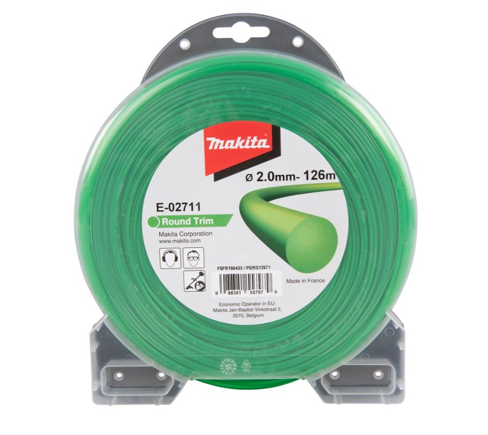 Pjovimo gija Makita; 2,0 mm/126 m; apvali