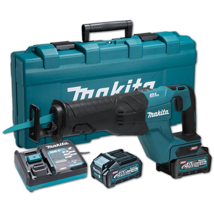 Tiesinis pjūklas Makita JR001GM201; 40 V; 2x4,0 Ah akum.