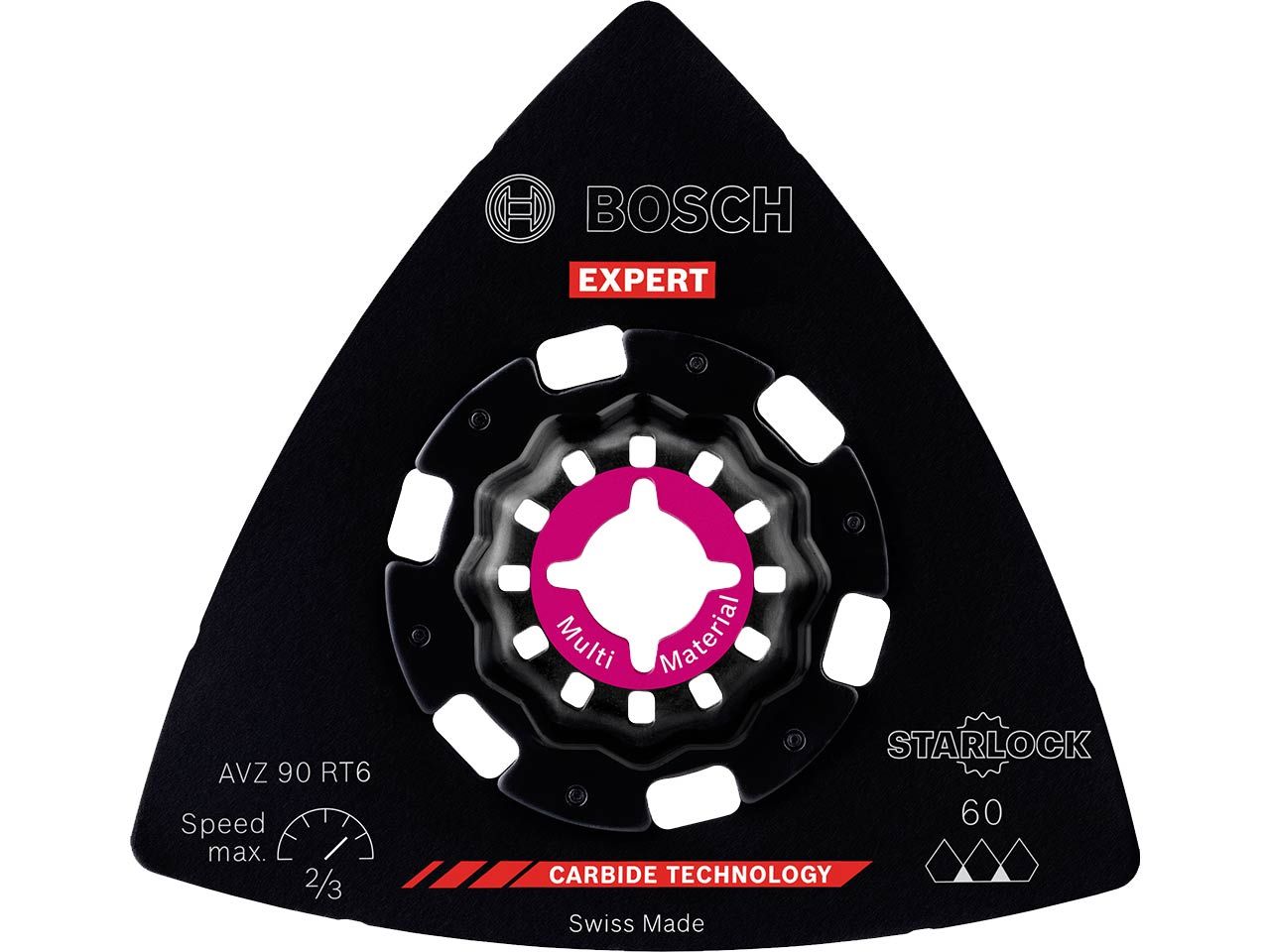 Šlifavimo padas Bosch Starlock Multimaterial AVZ90RT6; 90 mm